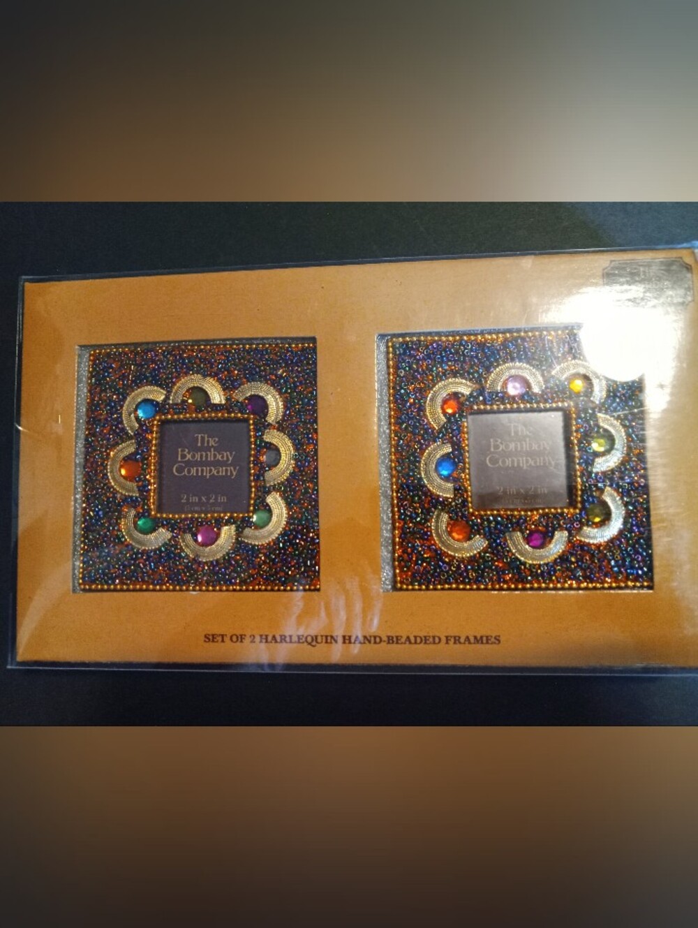 Bombay Co. Harlequin Hand-Beaded Frames - Multicolor